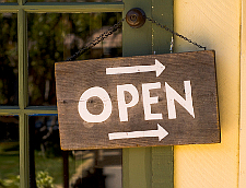 Retail outlet open for business.